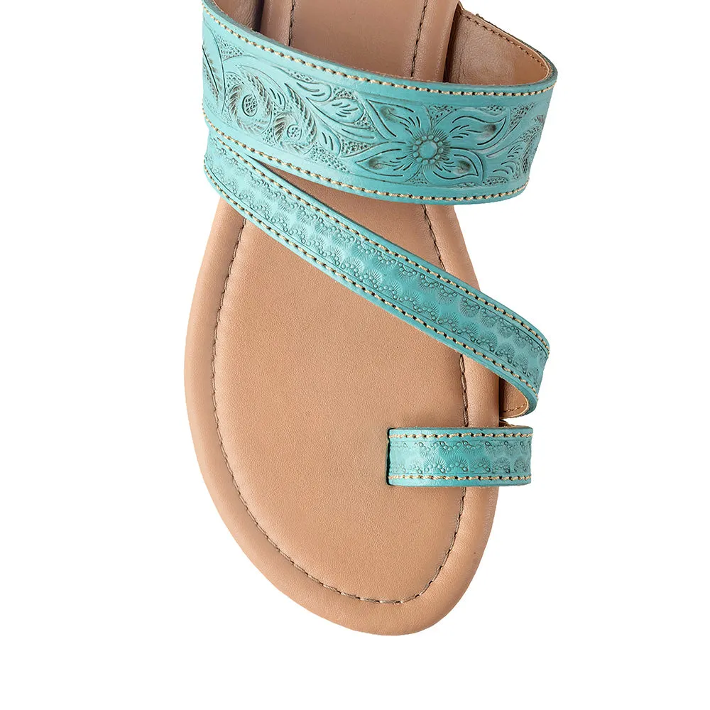 Lannie Mae Sandals in Teal