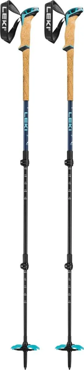 Leki Bernina Lite 3 Adjustable Ski Touring Poles - Denim Blue | George Fisher UK