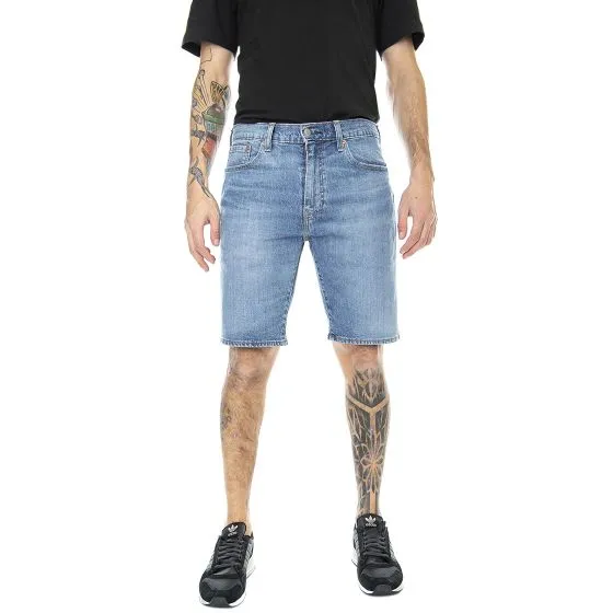 Levis Mens 405 Standard Punch Line Real Calli Med Indigo / Worn In Denim Jeans Shorts