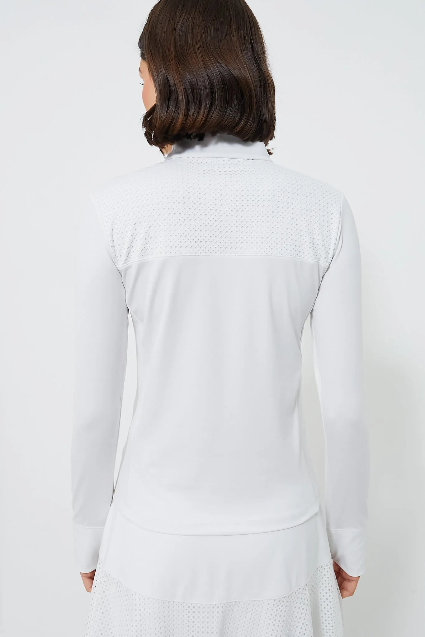 Long Sleeve Eyelet 1/4 Zip Pullover