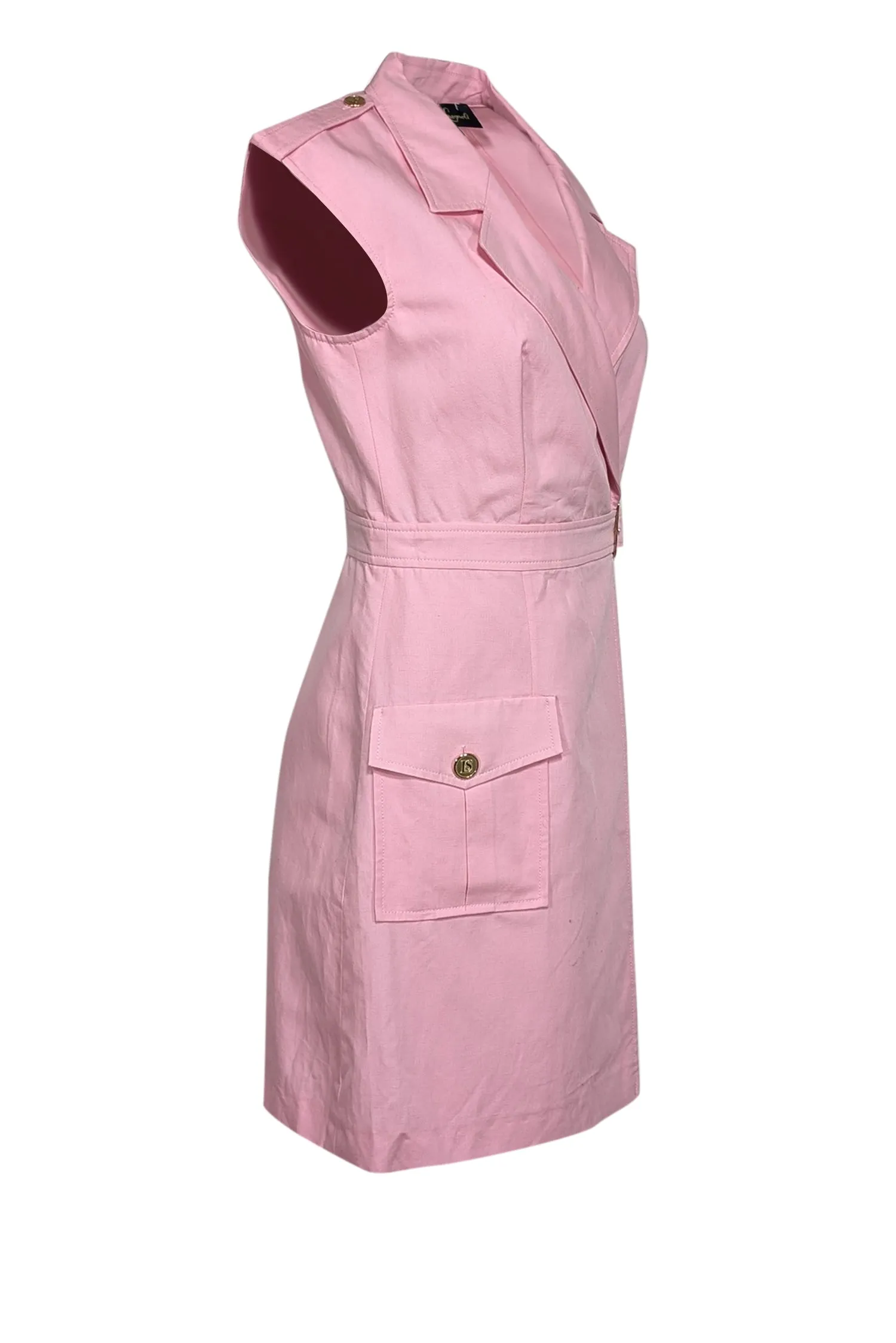 Luisa Spagnoli - Pink Sleeveless Wrap Mini Dress Sz S