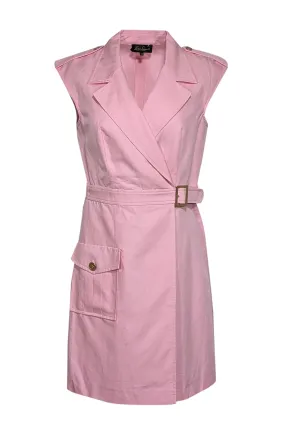 Luisa Spagnoli - Pink Sleeveless Wrap Mini Dress Sz S