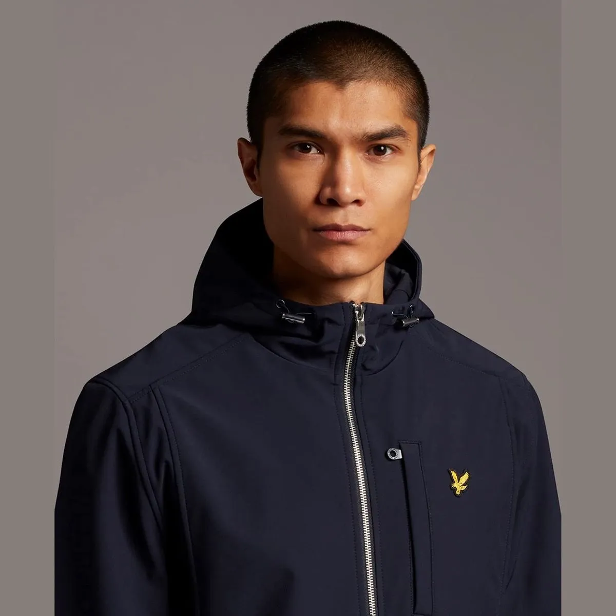 Lyle & Scott Casual Softshell Hooded Jacket Dark Navy