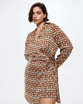 Mango Print Wrap Dress | Simply Be