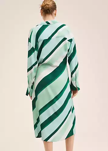 Mango Striped Wrap Shirt Dress | Grattan