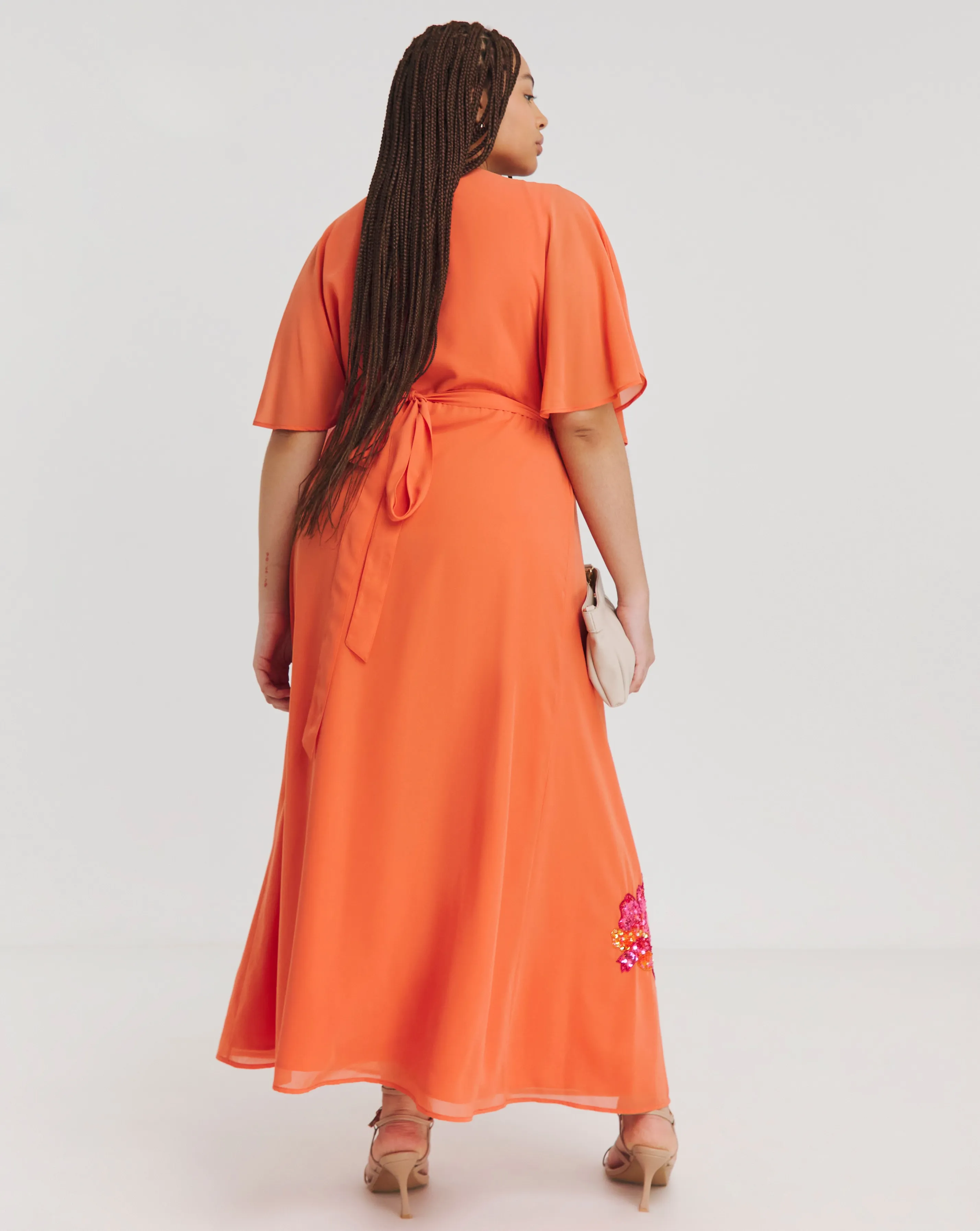 Maya Curve Embellished Wrap Maxi Dress | Simply Be