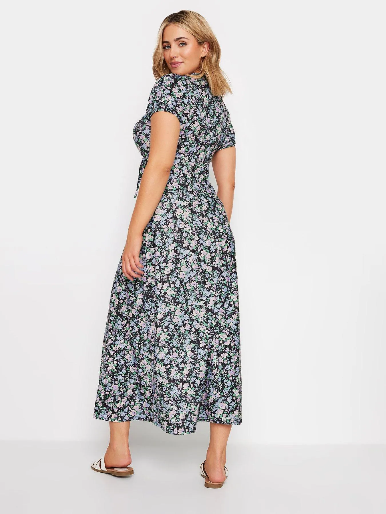 M&Co Floral Multi Wrap Front Maxi Dress