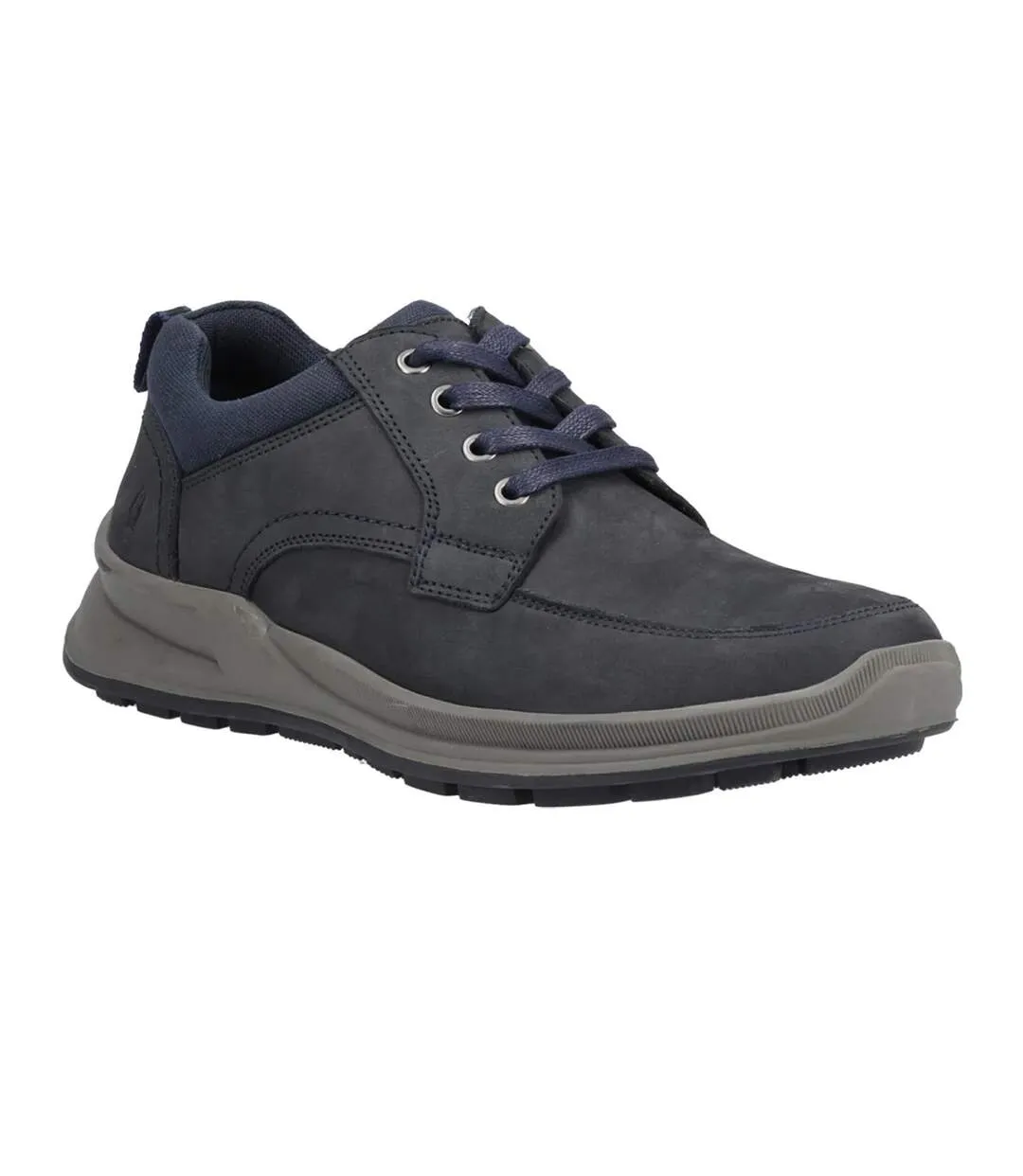 Mens adam nubuck lace up trainers navy Hush Puppies