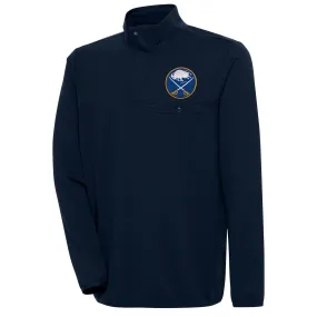 Men's Buffalo Sabres  Antigua Navy Streamer Quarter-Snap Pullover Jacket