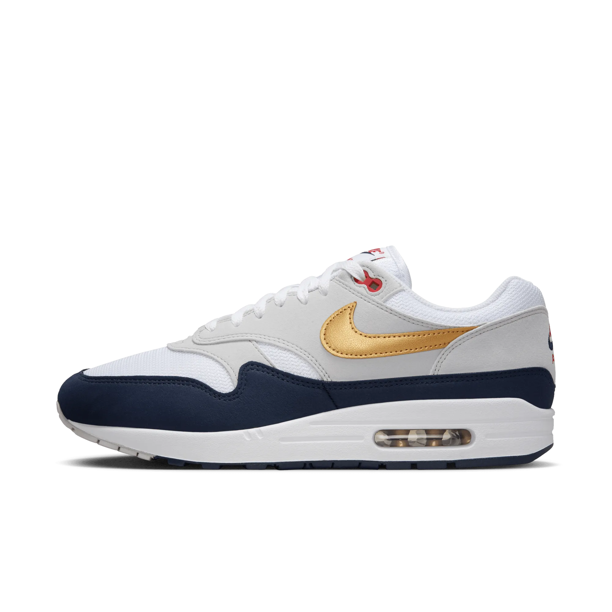 Men's Nike Air Max 1 - Obsidian/Metallic Gold/White