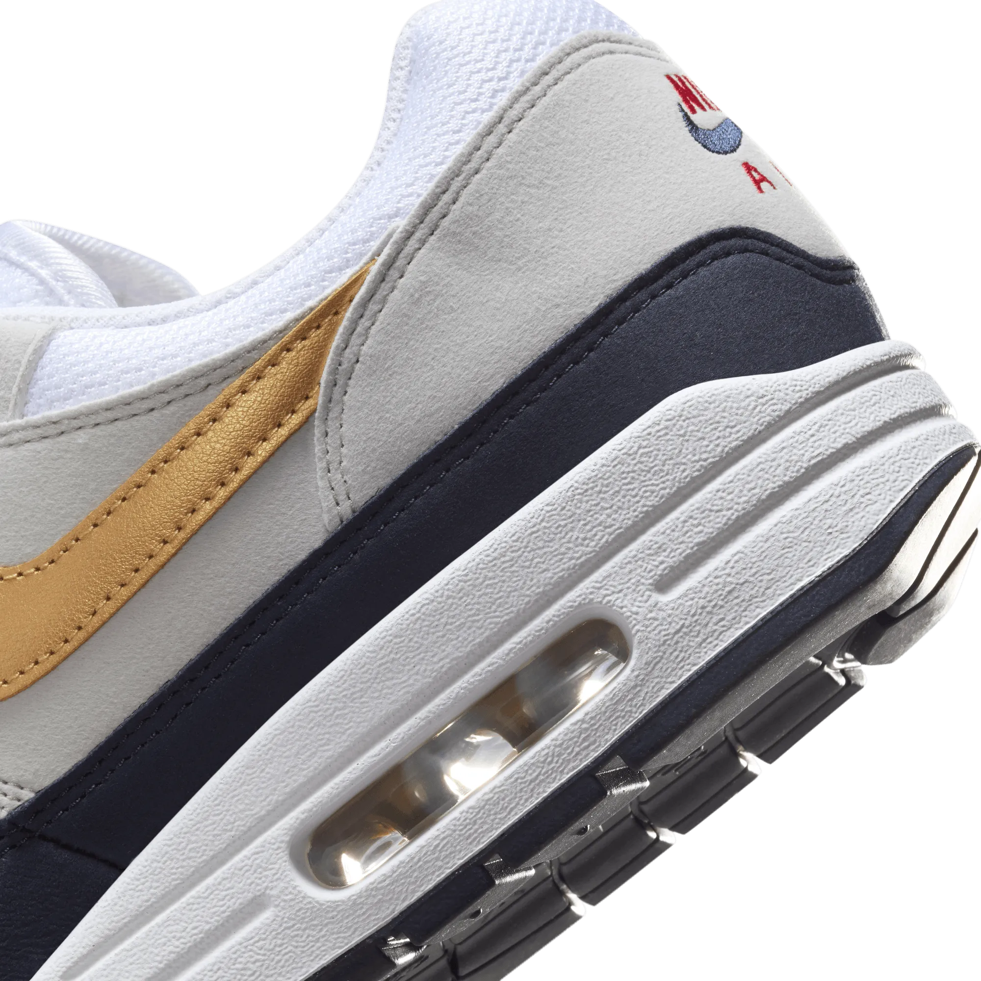 Men's Nike Air Max 1 - Obsidian/Metallic Gold/White