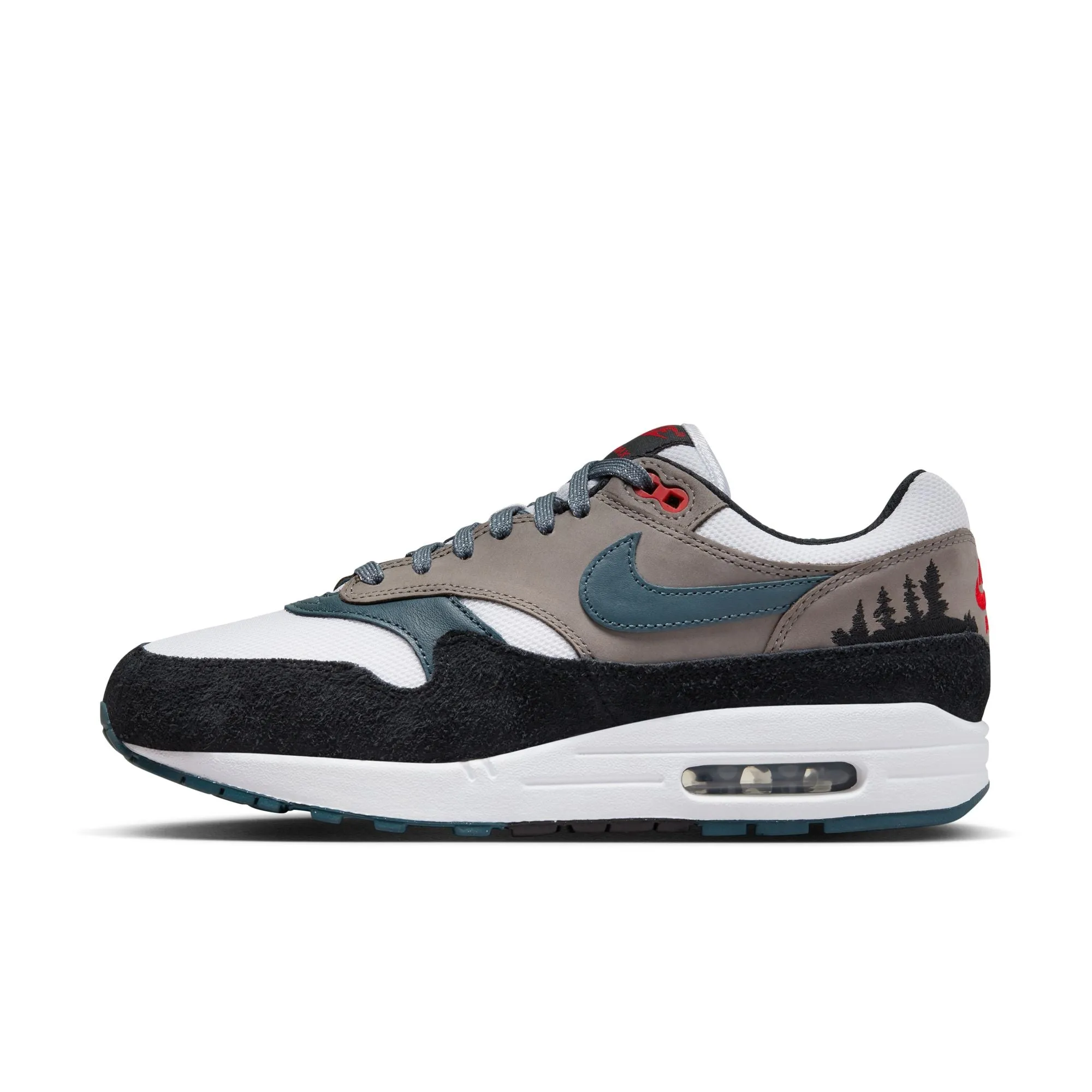 Men's Nike Air Max 1 Premium - WHITE/SLATE BLUE-BLACK-SOFT GREY