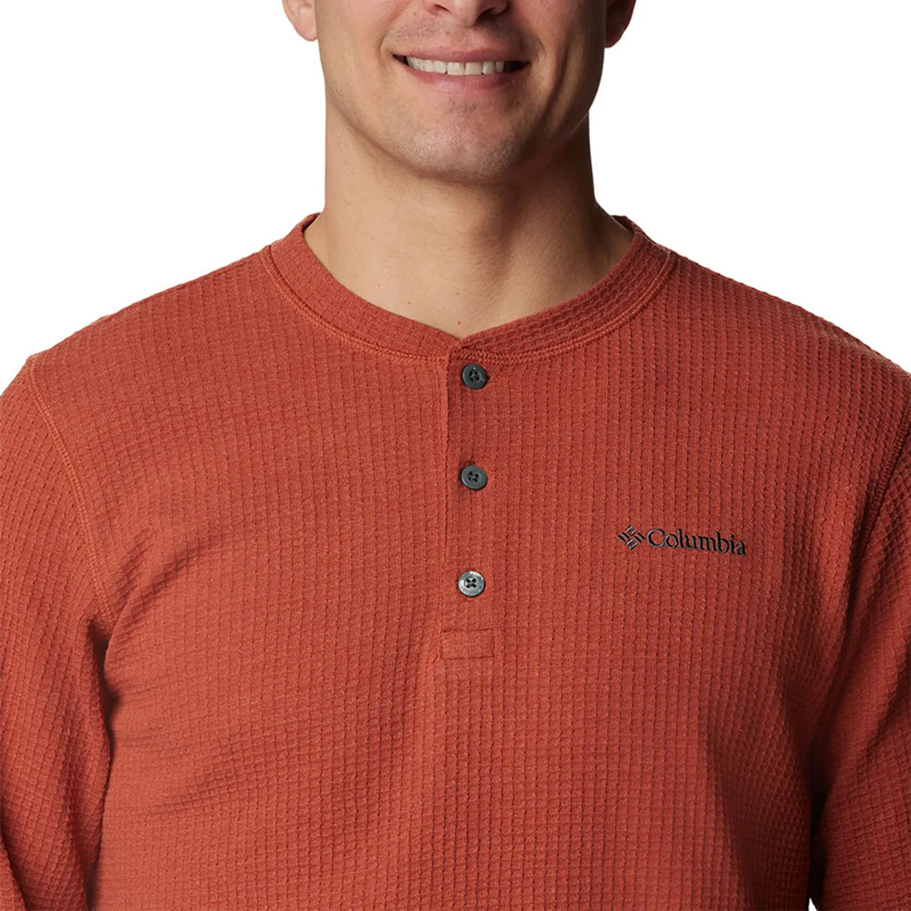 Men's Columbia Long Sleeve Pine Peak Waffle Henley Shirt