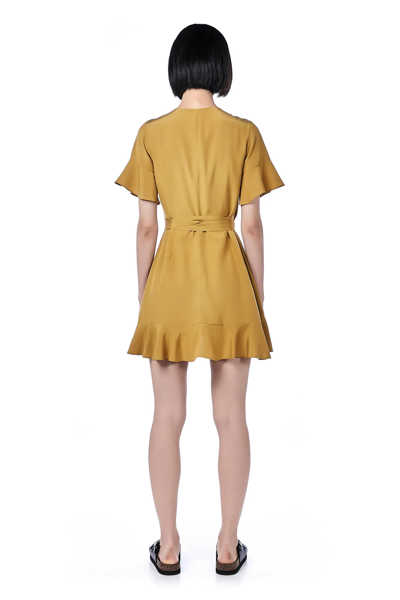 Merique Ruffle Wrap Dress 