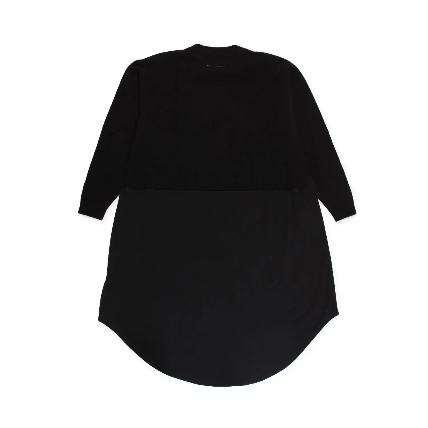 Mm6 Maison Margiela Black Dress With Pullover For Girls And Teen