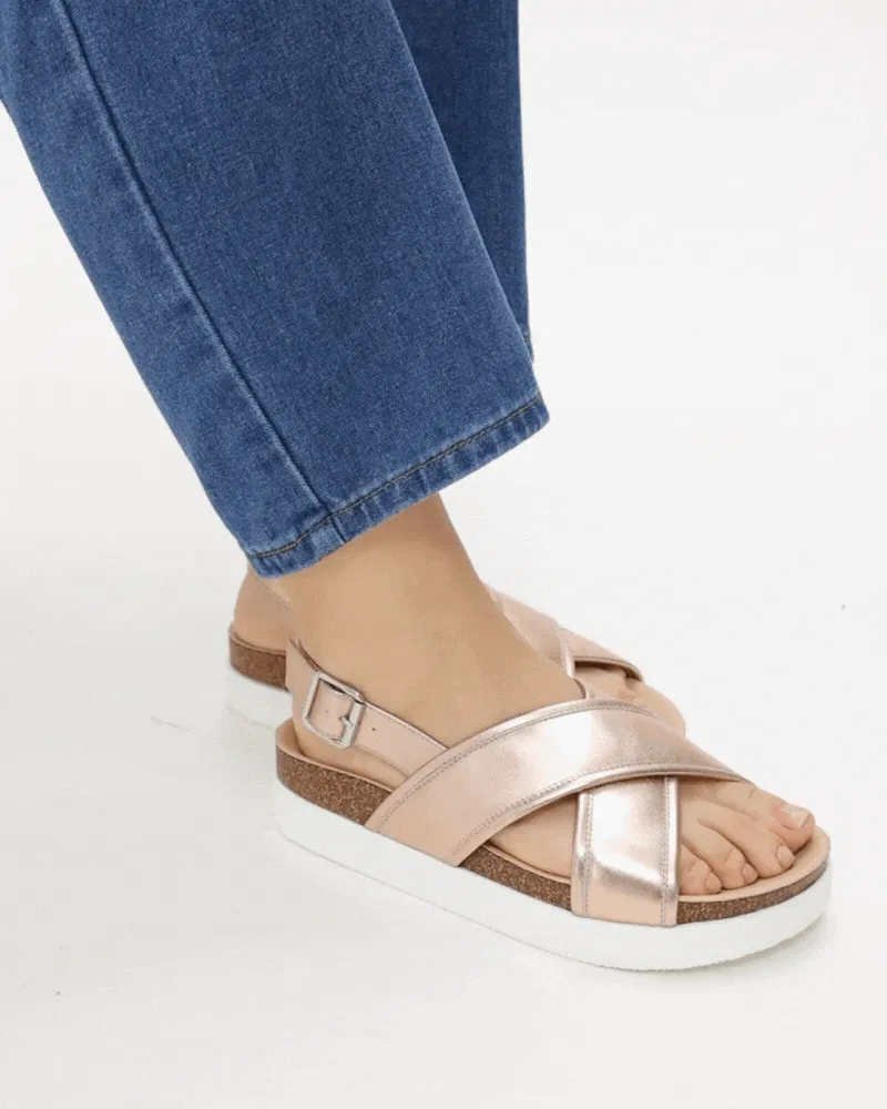 Monti Criss-Cross Footbed Sandals