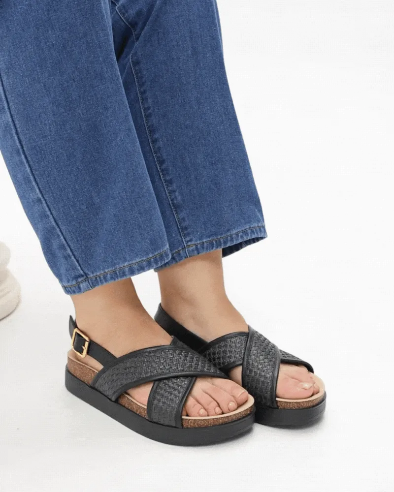 Monti Criss-Cross Footbed Sandals