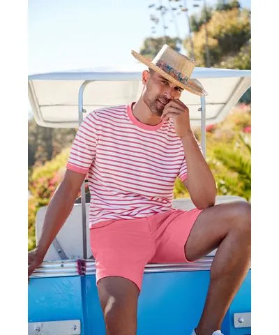 Mr Turk Giovanni Stripe Pullover / Blue Grotto/Whitewash S