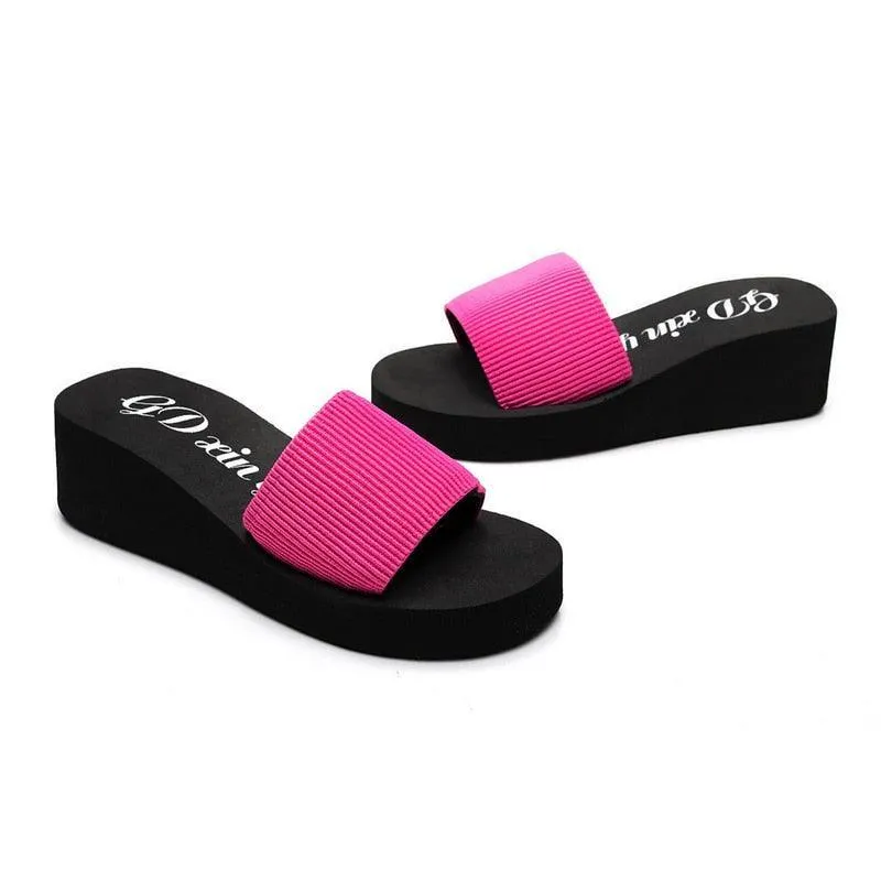 Muffins Slip-On Wedge Sandals