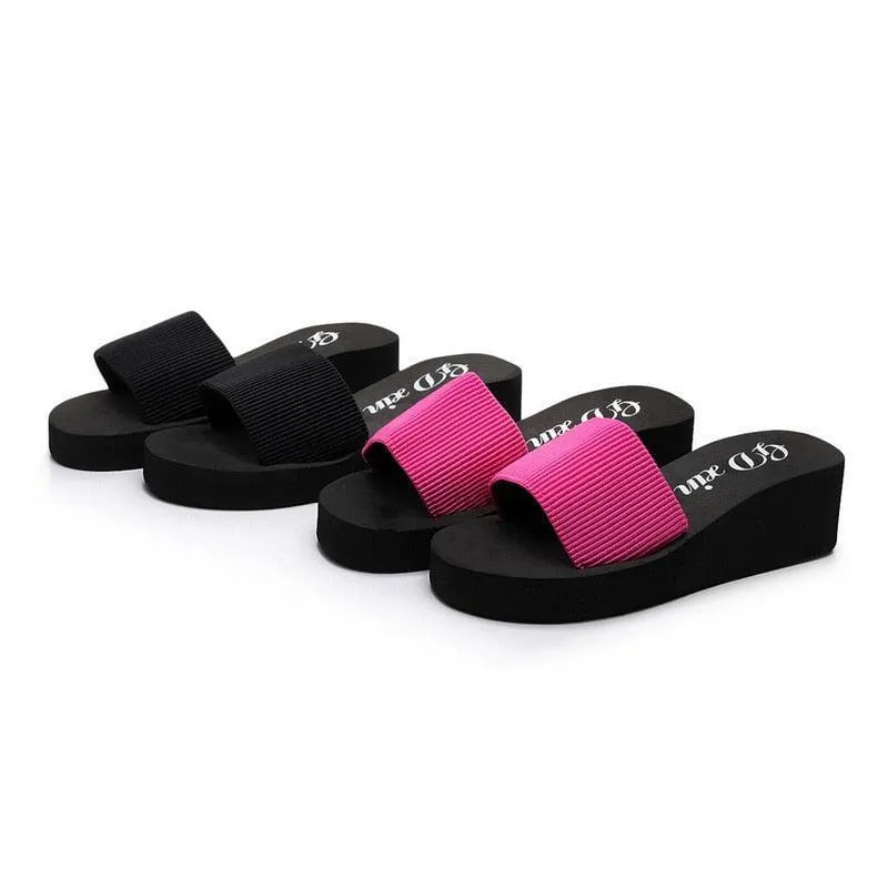 Muffins Slip-On Wedge Sandals