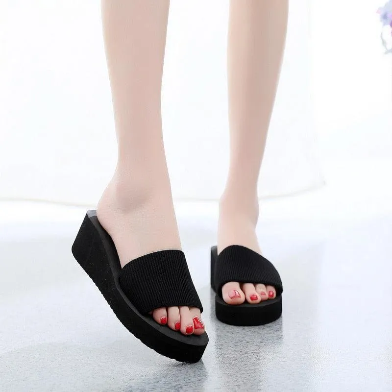 Muffins Slip-On Wedge Sandals