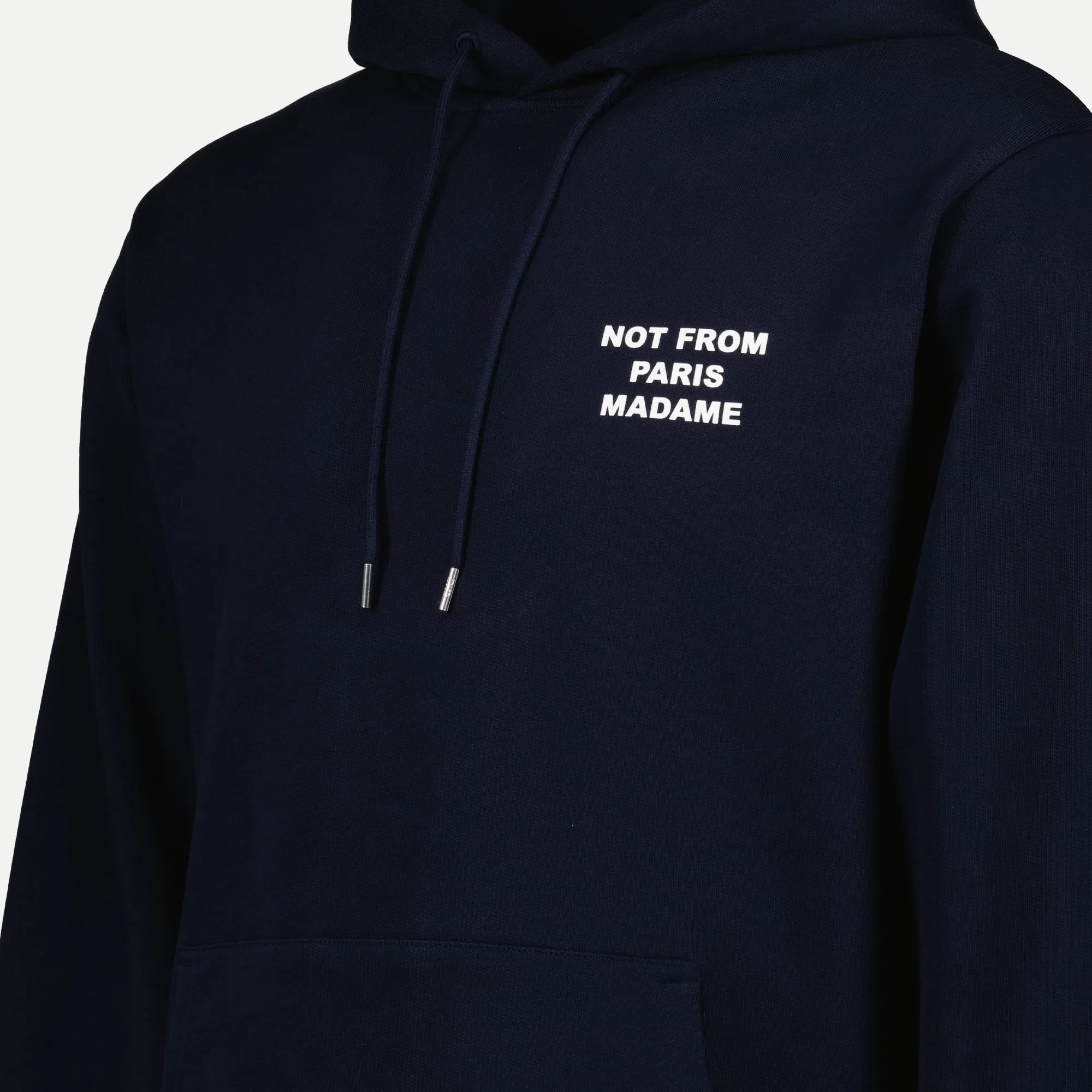 Navy Slogan Hoodie