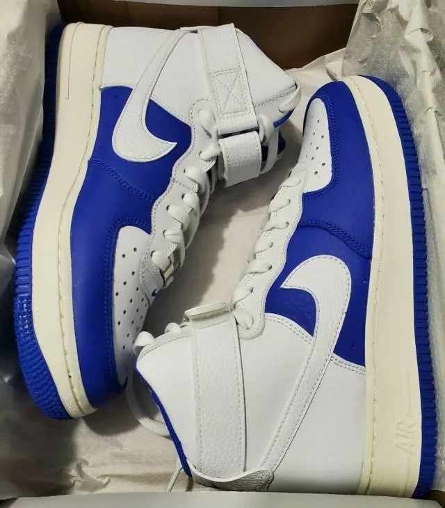 Nba x nike air force 1 high 75th anniversary white hyper royal