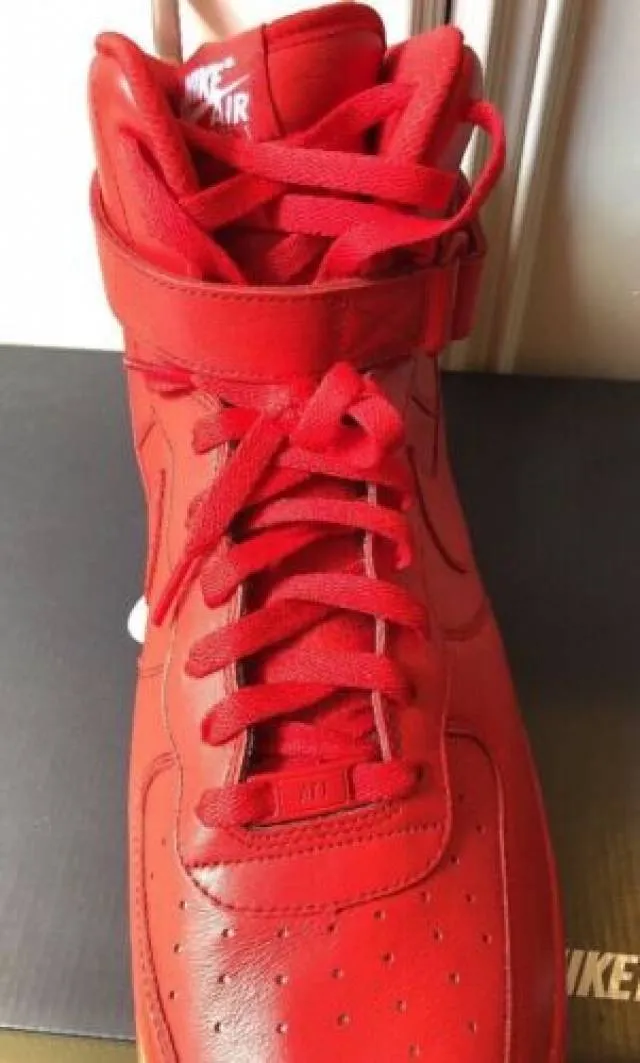 New nike air force 1 lunar id nikeid all red october rare size 15