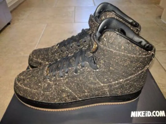 Nike air force 1 high black cork championship nba finals champagne sf id 15