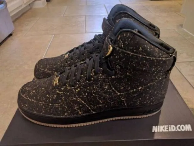 Nike air force 1 high black cork championship nba finals champagne sf id 15