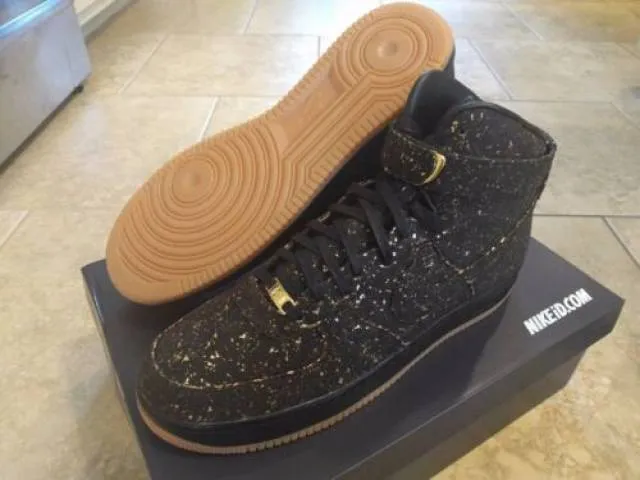 Nike air force 1 high black cork championship nba finals champagne sf id 15