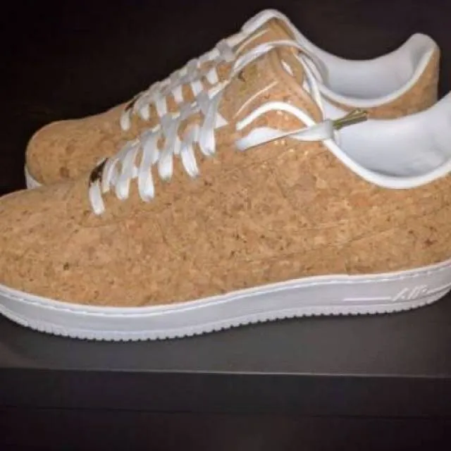 Nike air force 1 low cork white championship nba finals champagne off gum id 15