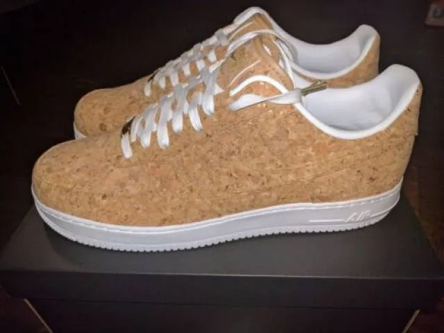 Nike air force 1 low cork white championship nba finals champagne off gum id 15