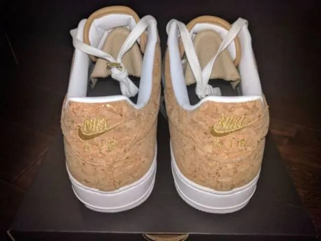 Nike air force 1 low cork white championship nba finals champagne off gum id 15