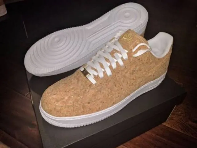 Nike air force 1 low cork white championship nba finals champagne off gum id 15