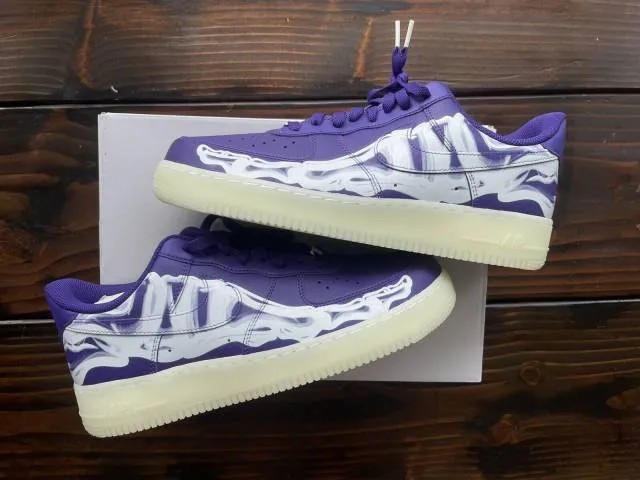 Nike air force 1 low purple skeleton