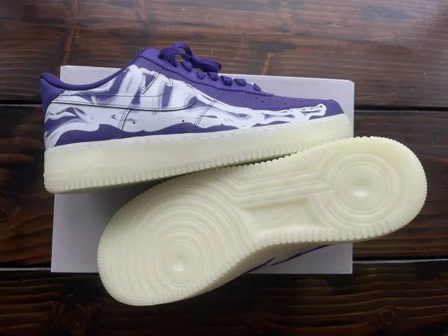 Nike air force 1 low purple skeleton