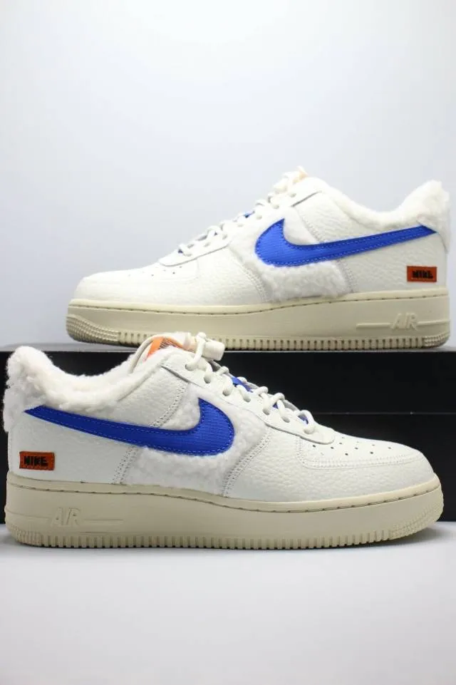 Nike air force 1 low sherpa fleece white blue