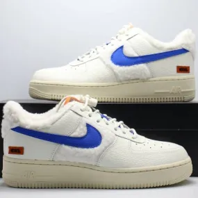 Nike air force 1 low sherpa fleece white blue