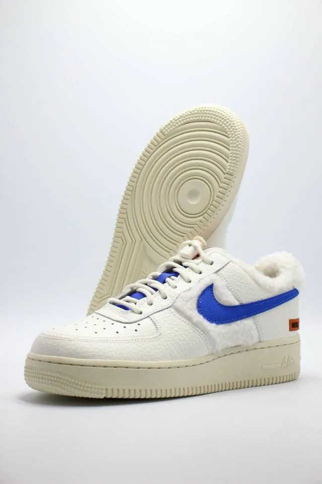 Nike air force 1 low sherpa fleece white blue