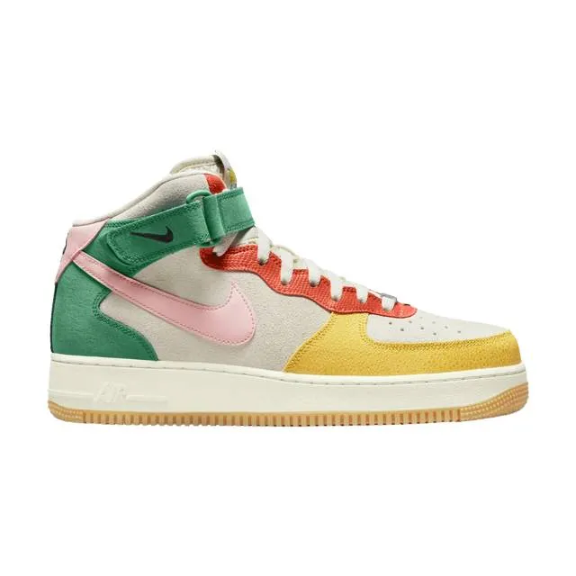 Nike air force 1 mid (vivid sulfur rush orange/ coconut milk/ bleached coral/ vivid sulfur) men us 8