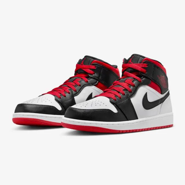 Nike air jordan 1 mid (gym red black toe/ white/ gym red/ black) men us 8-13 dq8426-106