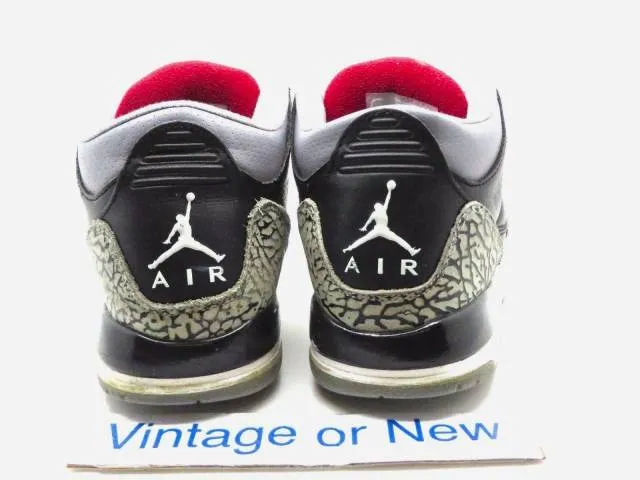 Nike air jordan iii 3 black cement retro gs 2011 sz 6y