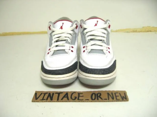 Nike air jordan iii 3 fire red retro gs 2013 sz 5y cement 88 vi powder cool grey