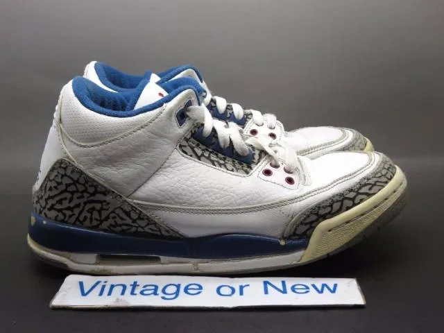 Nike air jordan iii 3 true blue retro gs 2011 sz 4.5y