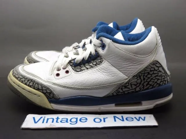 Nike air jordan iii 3 true blue retro gs 2011 sz 4.5y