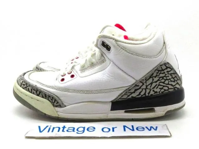 Nike air jordan iii 3 white cement retro gs 2011 sz 5y