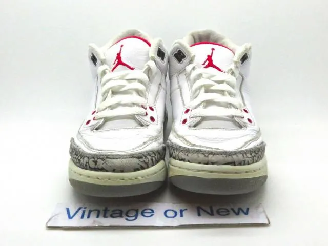 Nike air jordan iii 3 white cement retro gs 2011 sz 5y