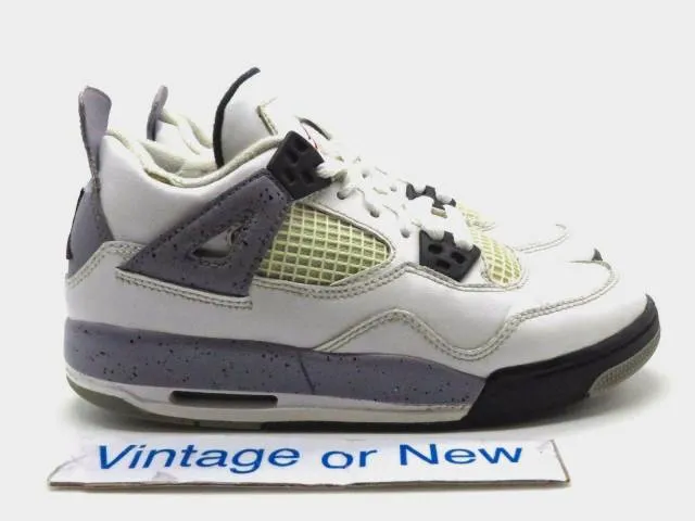 Nike air jordan iv 4 white cement retro gs 2012 sz 4y