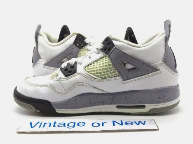 Nike air jordan iv 4 white cement retro gs 2012 sz 4y